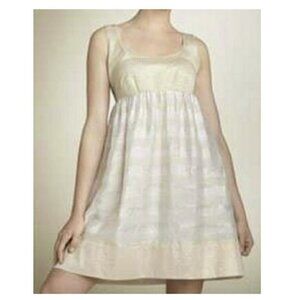 Diane von Furstenberg Veni Metallic Gold Mini Dress